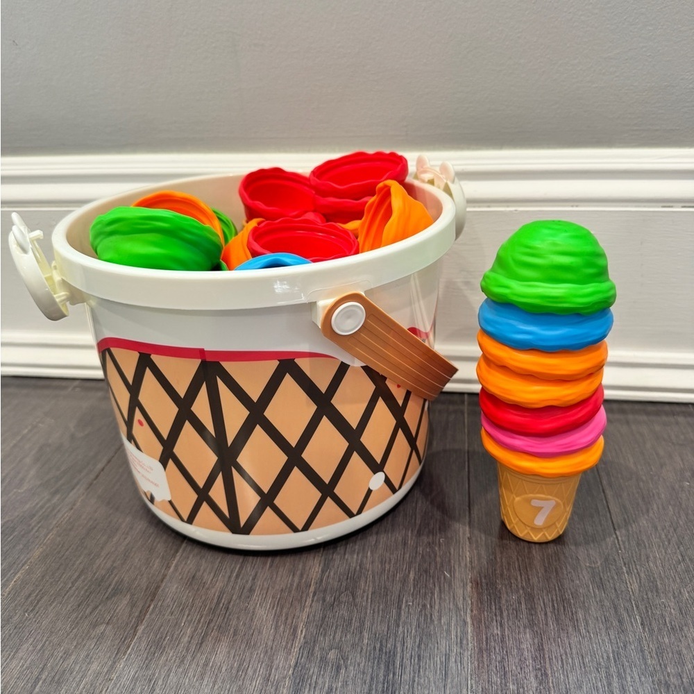 Joycat Colorful Stackable Ice Cream Number Learning Play Set - Kids Toddlers
